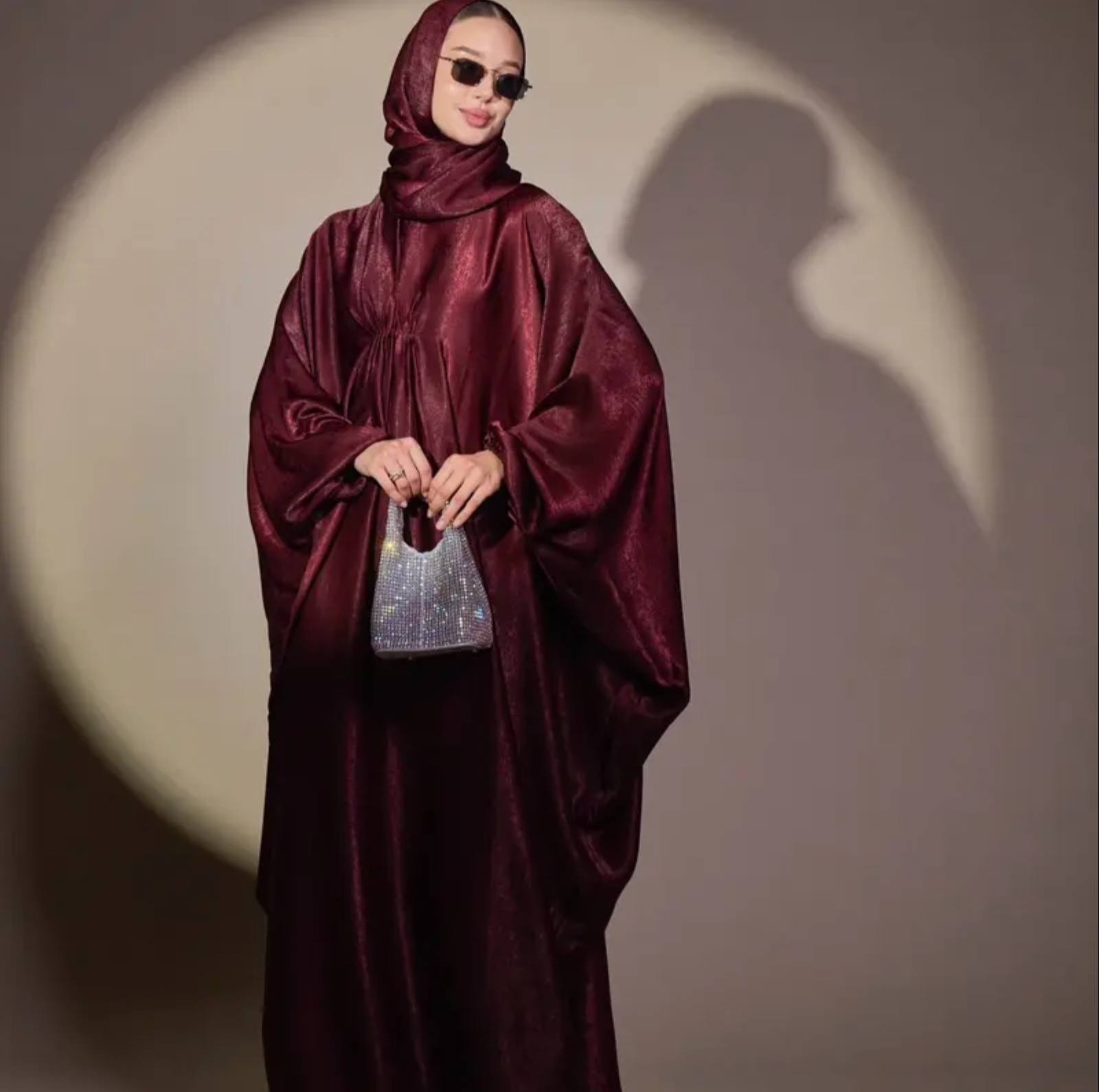 Kaftan Satin With Shawl