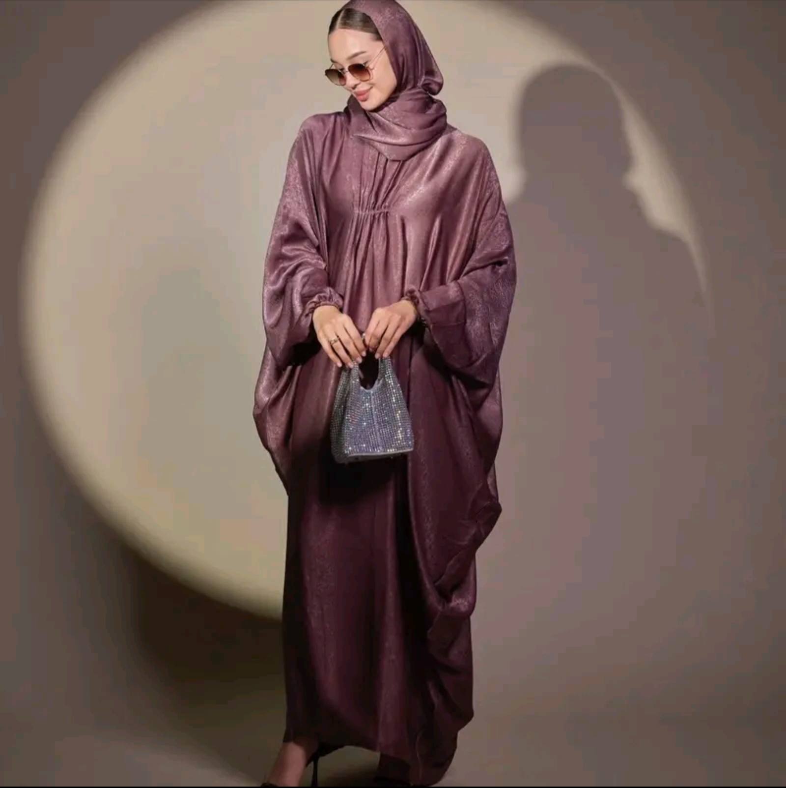 Kaftan Satin With Shawl