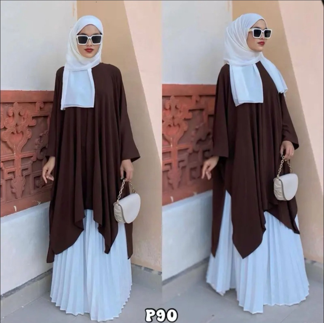 Baggy blouse and skirt (one-set)